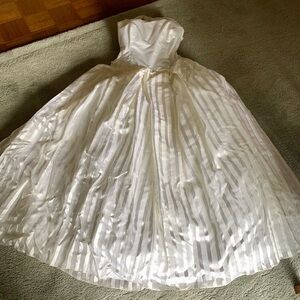 Strapless White Satin Ball gown or wedding dress